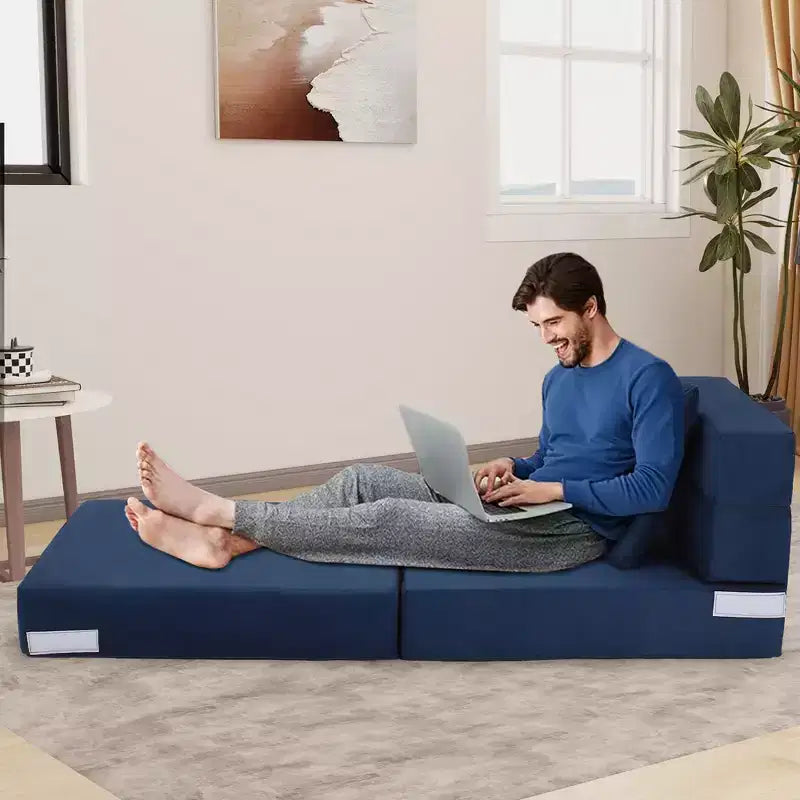Canapé, canapé-lit pliant, canapé-lit pliable avec oreiller, matelas de canapé pliant convertible, futon de sol pour salon/chambre à coucher