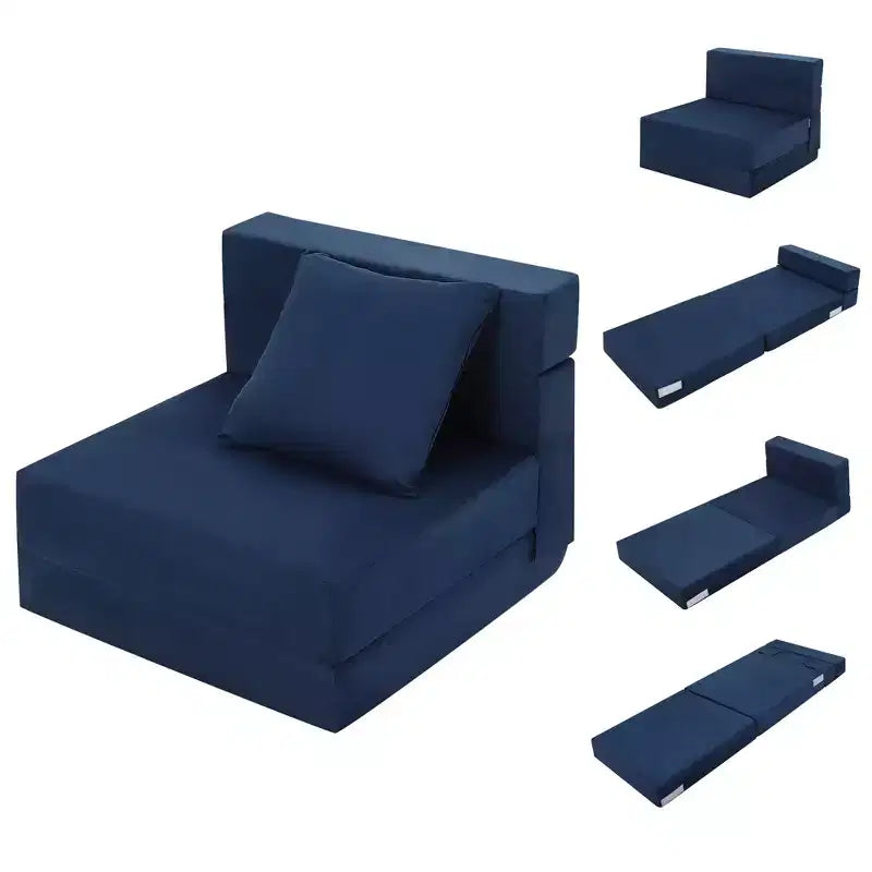 Canapé, canapé-lit pliant, canapé-lit pliable avec oreiller, matelas de canapé pliant convertible, futon de sol pour salon/chambre à coucher