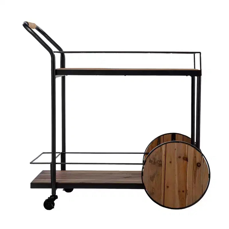 Pemton Reclaimed Wood Bar Cart - Natural - SEI