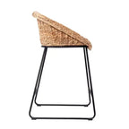 Landrine 35 Tabourets de bar en jacinthe d'eau - (Lot de 2) - Naturel - SEI