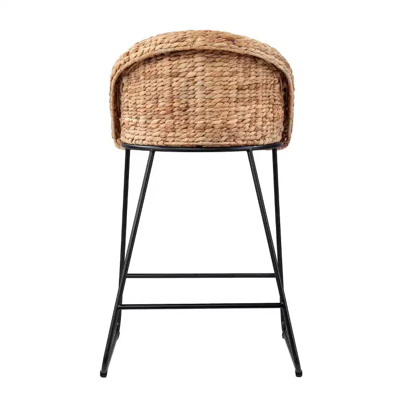 Landrine 35 Tabourets de bar en jacinthe d'eau - (Lot de 2) - Naturel - SEI