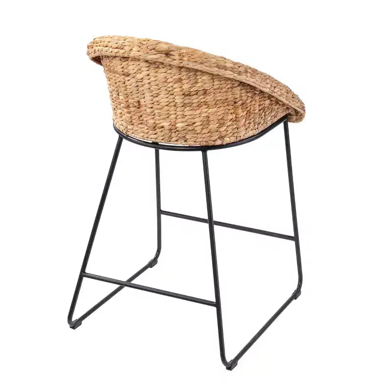 Landrine 35 Tabourets de bar en jacinthe d'eau - (Lot de 2) - Naturel - SEI
