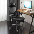 Chaise de bureau VEVOR avec support lombaire réglable, chaise de bureau ergonomique à dossier haut avec appui-tête réglable, dossier de chaise de bureau ergonomique