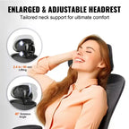 Chaise de bureau VEVOR avec support lombaire réglable, chaise de bureau ergonomique à dossier haut avec appui-tête réglable, dossier de chaise de bureau ergonomique
