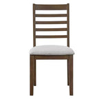 Lot de 2/4 chaises de salle à manger de ferme, chaises de salle à manger rembourrées, chaises sans accoudoirs avec dossier haut en échelle, naturel/marron+beige-ModernLuxe