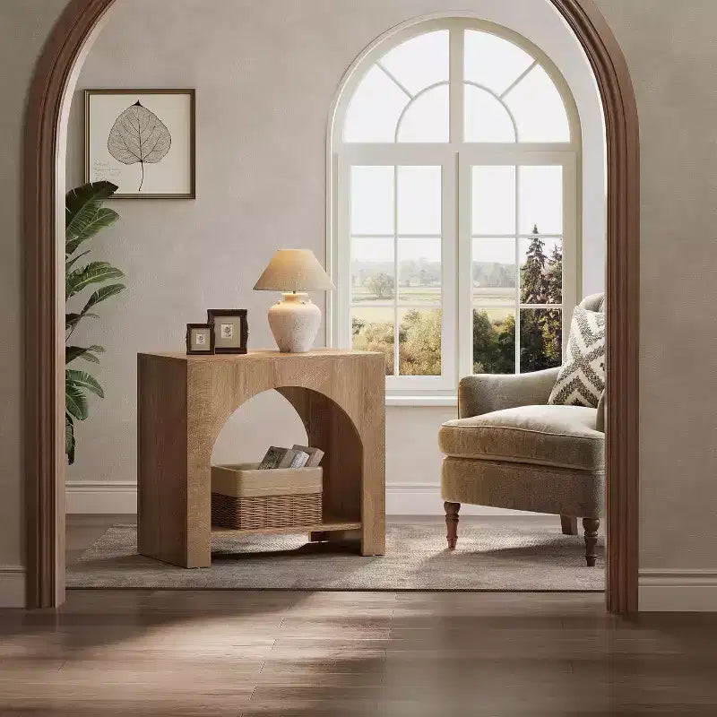 Table d'appoint avec rangement Lantine Farmhouse