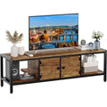 TV Stand Up to 75 TV, Entertainment Center with Storage Cabinet & Adjustable Feet, TV Console