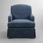 Art Leon Traditional Fabric Upholstered Swivel Accent Chair, Armchair with Wood Frame