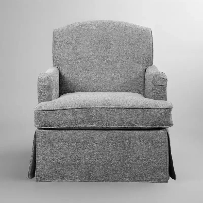 Fauteuil pivotant d'appoint traditionnel en tissu Art Leon, fauteuil avec cadre en bois