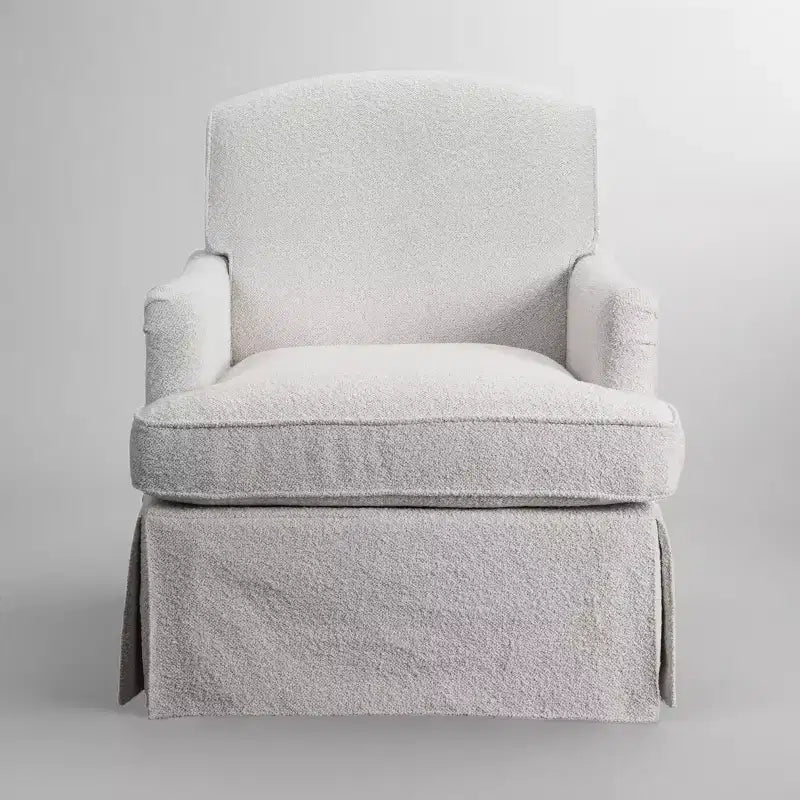 Fauteuil pivotant d'appoint traditionnel en tissu Art Leon, fauteuil avec cadre en bois