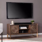 Meuble console multimédia en bois recyclé Astorland - Marron - SEI