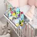 Tree City Extra-Deep Clip-On Bunk Bed Shelf - Folding Bedside Organizer for Top Bunk, Phone Slot & Cup Holder,Space-Saving Dorm Essential,Grey