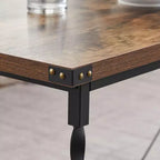 Ensemble de 3 tables basses VECELO avec tiroirs de rangement, ensemble de tables d'appoint pour salon ou bureau, cadre métallique industriel, marron