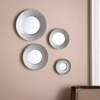 Miroir mural sphérique Callari Silver en 4 pièces - Argent - SEI