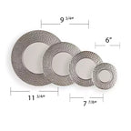 Miroir mural sphérique Callari Silver en 4 pièces - Argent - SEI