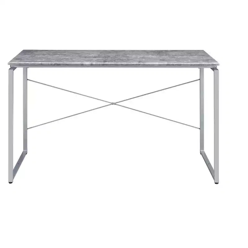 HomeRoots 47 Gray and Black Writing Desk