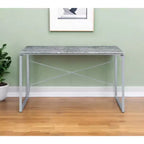 HomeRoots Bureau 47 gris et noir