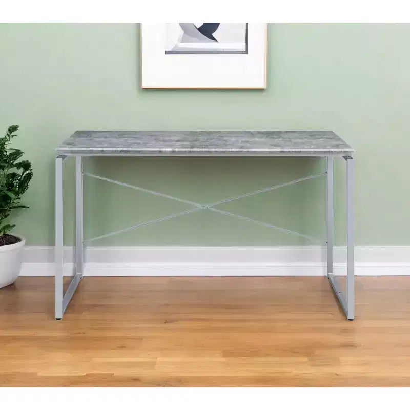 HomeRoots Bureau 47 gris et noir