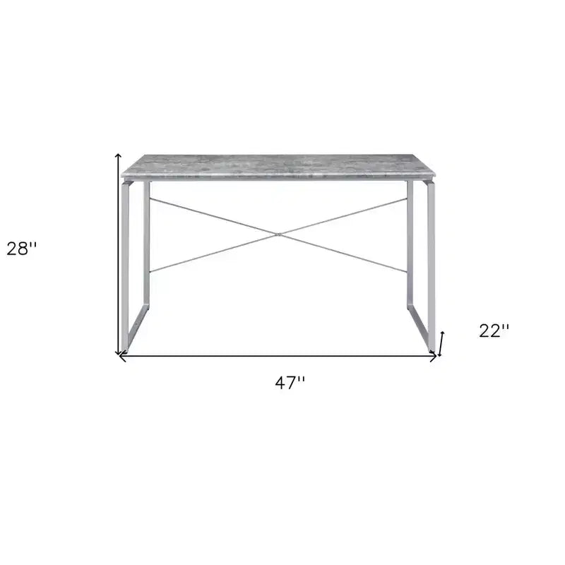 HomeRoots Bureau 47 gris et noir