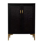 Rolliston Two-Door Bar Cabinet - Black - SEI