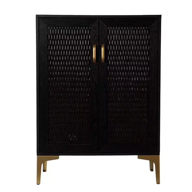Rolliston Two-Door Bar Cabinet - Black - SEI