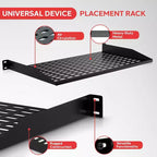 Pyle Plateau pour rack de serveur 1U – Construction métallique robuste (PLRSTN14UX4) – Compatible avec les racks 19 pouces – Lot de 4