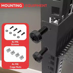 Pyle Plateau pour rack de serveur 1U – Construction métallique robuste (PLRSTN14UX4) – Compatible avec les racks 19 pouces – Lot de 4