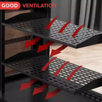 Pyle Plateau pour rack de serveur 1U – Construction métallique robuste (PLRSTN14UX4) – Compatible avec les racks 19 pouces – Lot de 4