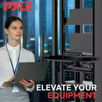 Pyle Plateau pour rack de serveur 1U – Construction métallique robuste (PLRSTN14UX4) – Compatible avec les racks 19 pouces – Lot de 4