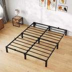TWIN Size Bed Frame 6 Inch, Metal Platform, Durable Iron Slat Support, Support Up to 800 Lbs, Storage Space Under Bed, No Box Spring Needed
