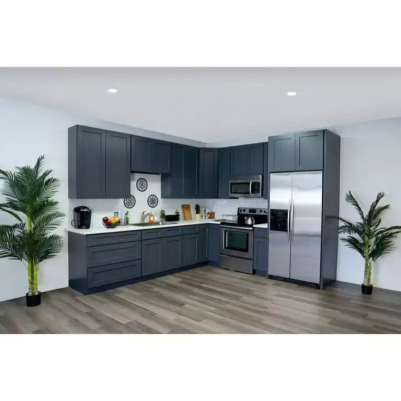 Meuble bas de cuisine CASAINC de 18 po L x 24 po P x 34,5 po H avec 3 tiroirs à fermeture amortie, armoires en contreplaqué prêtes à assembler