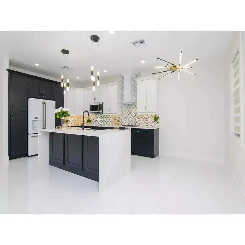 Meuble bas de cuisine CASAINC de 18 po L x 24 po P x 34,5 po H avec 3 tiroirs à fermeture amortie, armoires en contreplaqué prêtes à assembler