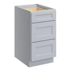 Meuble bas de cuisine CASAINC de 18 po L x 24 po P x 34,5 po H avec 3 tiroirs à fermeture amortie, armoires en contreplaqué prêtes à assembler
