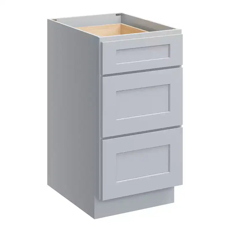 Meuble bas de cuisine CASAINC de 18 po L x 24 po P x 34,5 po H avec 3 tiroirs à fermeture amortie, armoires en contreplaqué prêtes à assembler