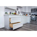 Meuble bas de cuisine CASAINC de 18 po L x 24 po P x 34,5 po H avec 3 tiroirs à fermeture amortie, armoires en contreplaqué prêtes à assembler