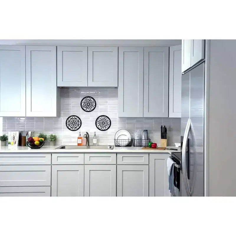 Meuble bas de cuisine CASAINC de 18 po L x 24 po P x 34,5 po H avec 3 tiroirs à fermeture amortie, armoires en contreplaqué prêtes à assembler