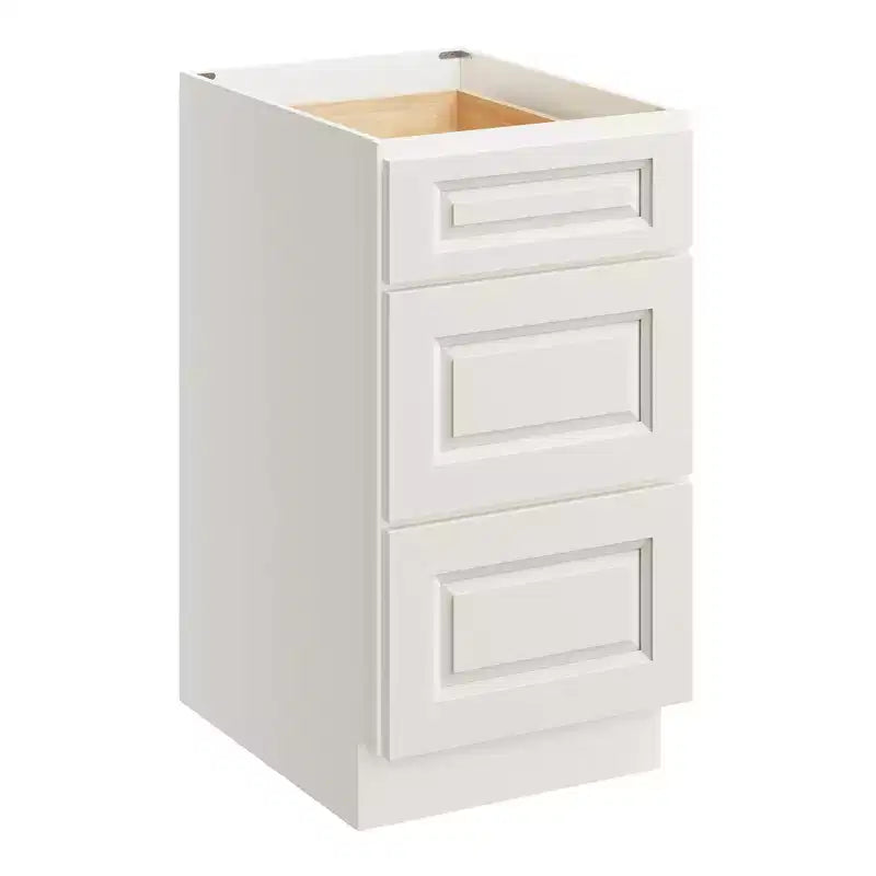 Meuble bas de cuisine CASAINC de 18 po L x 24 po P x 34,5 po H avec 3 tiroirs à fermeture amortie, armoires en contreplaqué prêtes à assembler