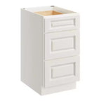 Meuble bas de cuisine CASAINC de 18 po L x 24 po P x 34,5 po H avec 3 tiroirs à fermeture amortie, armoires en contreplaqué prêtes à assembler