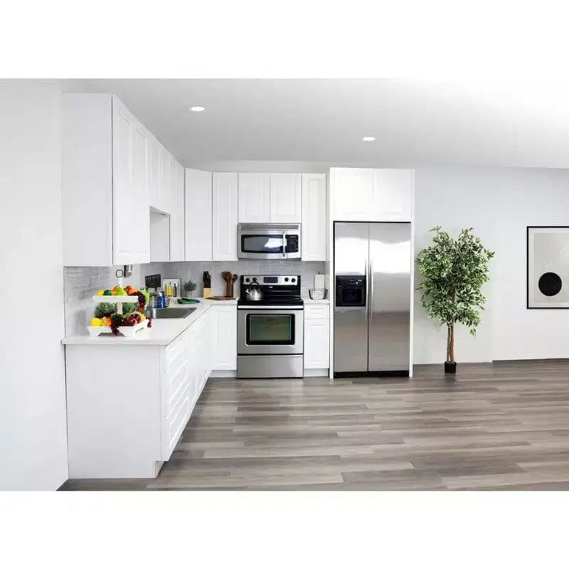 Meuble bas de cuisine CASAINC de 18 po L x 24 po P x 34,5 po H avec 3 tiroirs à fermeture amortie, armoires en contreplaqué prêtes à assembler