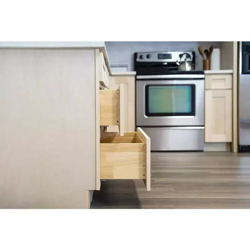 Meuble bas de cuisine CASAINC de 18 po L x 24 po P x 34,5 po H avec 3 tiroirs à fermeture amortie, armoires en contreplaqué prêtes à assembler