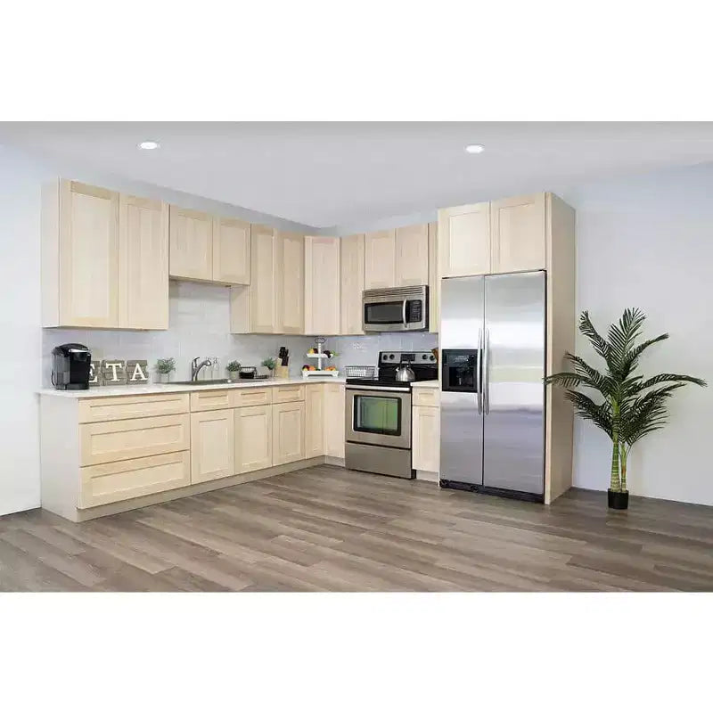Meuble bas de cuisine CASAINC de 18 po L x 24 po P x 34,5 po H avec 3 tiroirs à fermeture amortie, armoires en contreplaqué prêtes à assembler