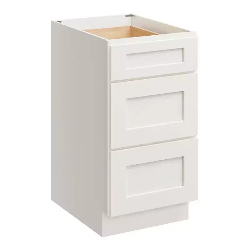 Meuble bas de cuisine CASAINC de 18 po L x 24 po P x 34,5 po H avec 3 tiroirs à fermeture amortie, armoires en contreplaqué prêtes à assembler