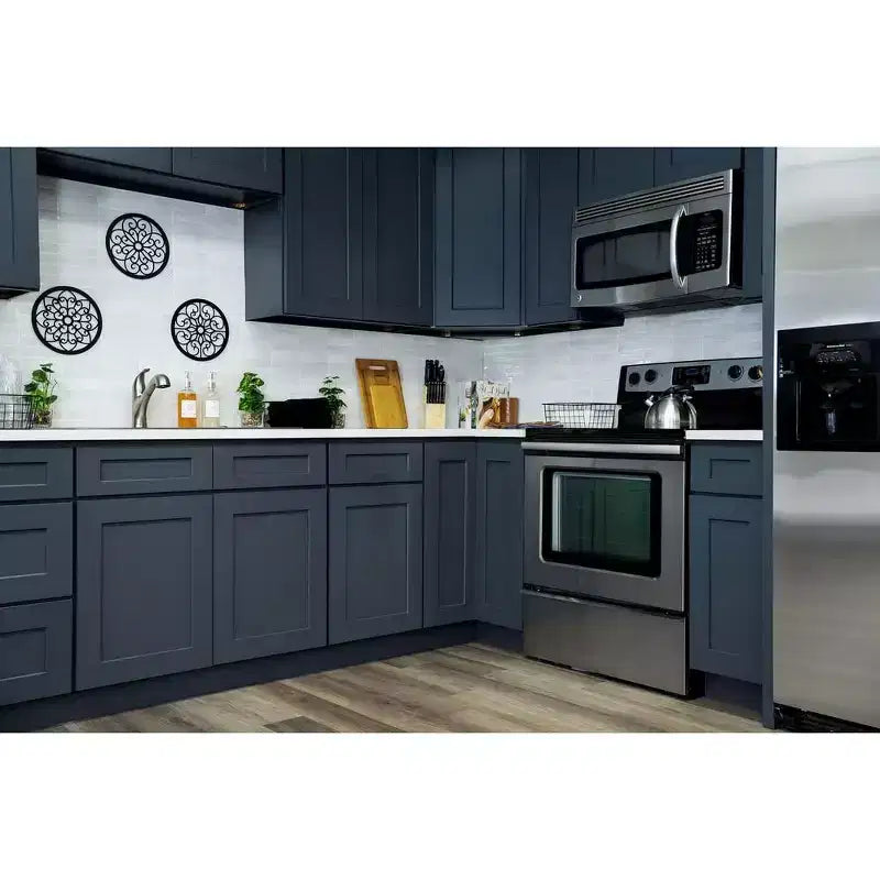 Meuble bas de cuisine CASAINC de 18 po L x 24 po P x 34,5 po H avec 3 tiroirs à fermeture amortie, armoires en contreplaqué prêtes à assembler