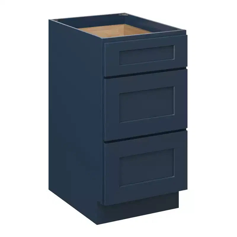 Meuble bas de cuisine CASAINC de 18 po L x 24 po P x 34,5 po H avec 3 tiroirs à fermeture amortie, armoires en contreplaqué prêtes à assembler