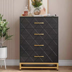Commode avec tiroirs, commode étroite, petite armoire, table de chevet avec poignées et protection anti-basculement, meuble de rangement à tiroirs pour couloir