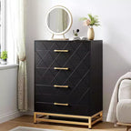 Commode avec tiroirs, commode étroite, petite armoire, table de chevet avec poignées et protection anti-basculement, meuble de rangement à tiroirs pour couloir