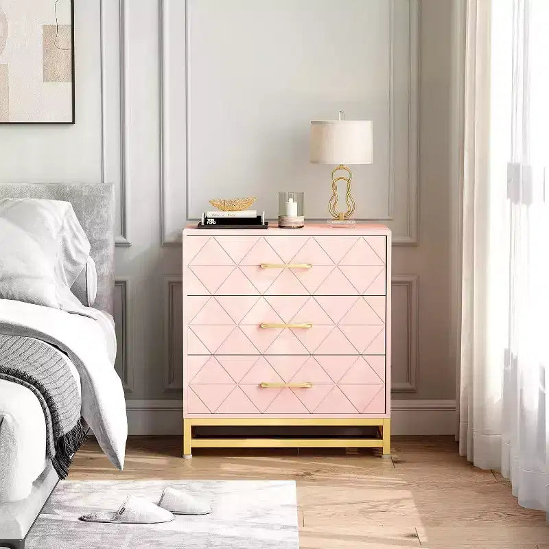 Commode en bois pour chambre à coucher, commodes et chiffonniers à 3 tiroirs, table de chevet en bois pour le rangement et l'organisation