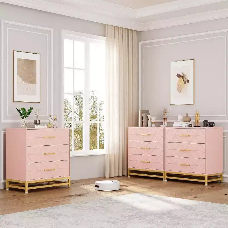 Commode en bois pour chambre à coucher, commodes et chiffonniers à 3 tiroirs, table de chevet en bois pour le rangement et l'organisation