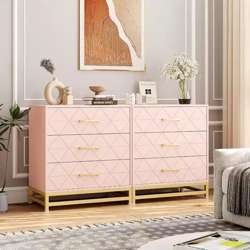 Commode en bois pour chambre à coucher, commodes et chiffonniers à 3 tiroirs, table de chevet en bois pour le rangement et l'organisation