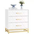 Commode en bois pour chambre à coucher, commodes et chiffonniers à 3 tiroirs, table de chevet en bois pour le rangement et l'organisation